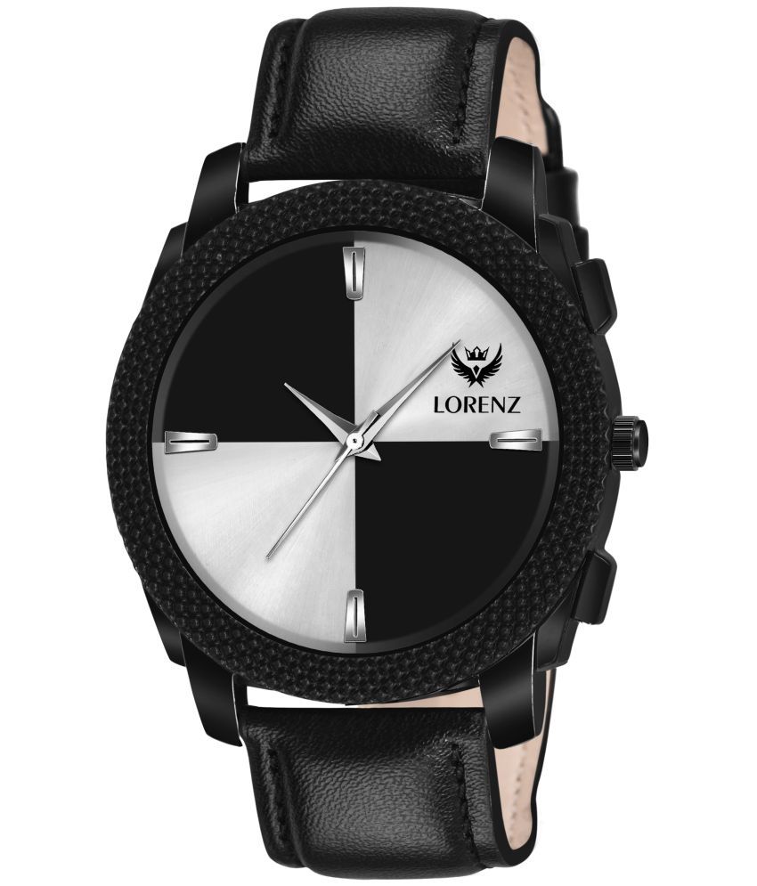     			Lorenz Black Leather Analog Men's Watch