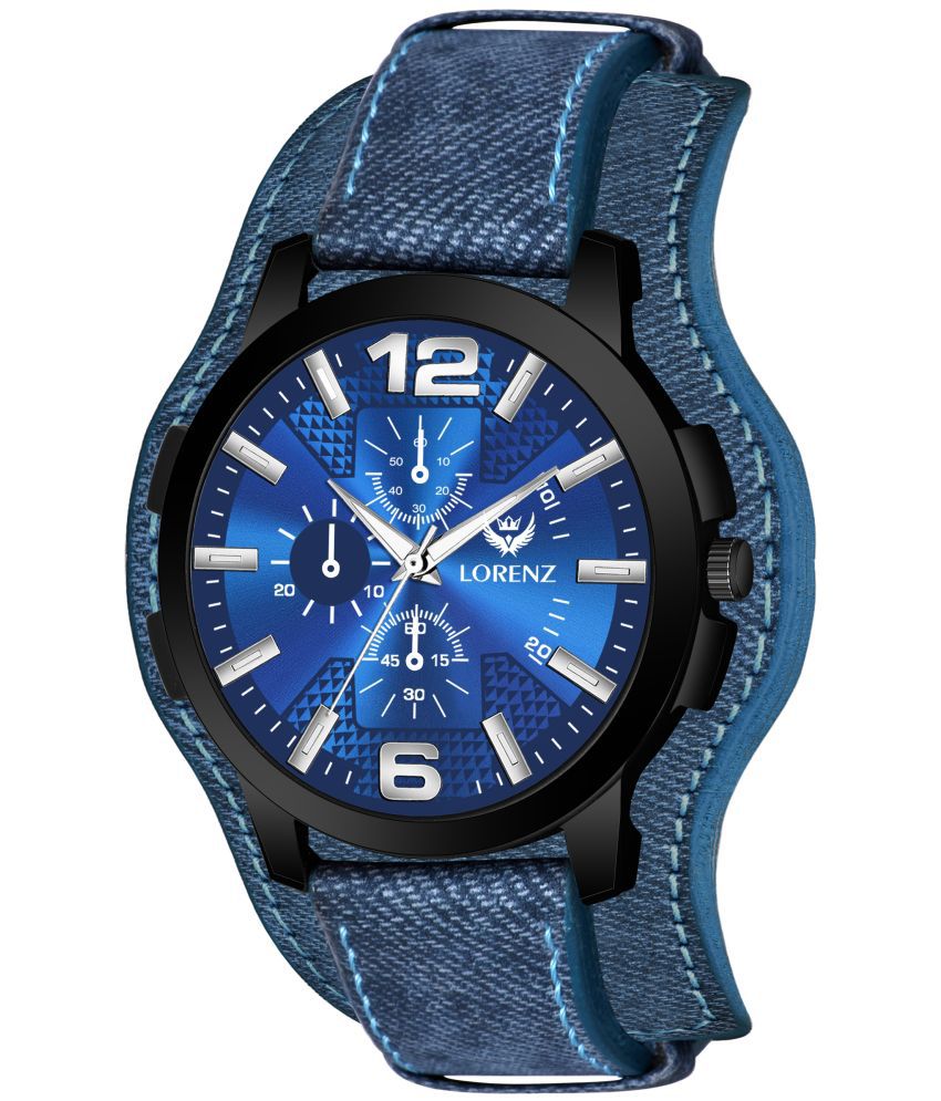     			Lorenz Blue Leather Analog Men's Watch