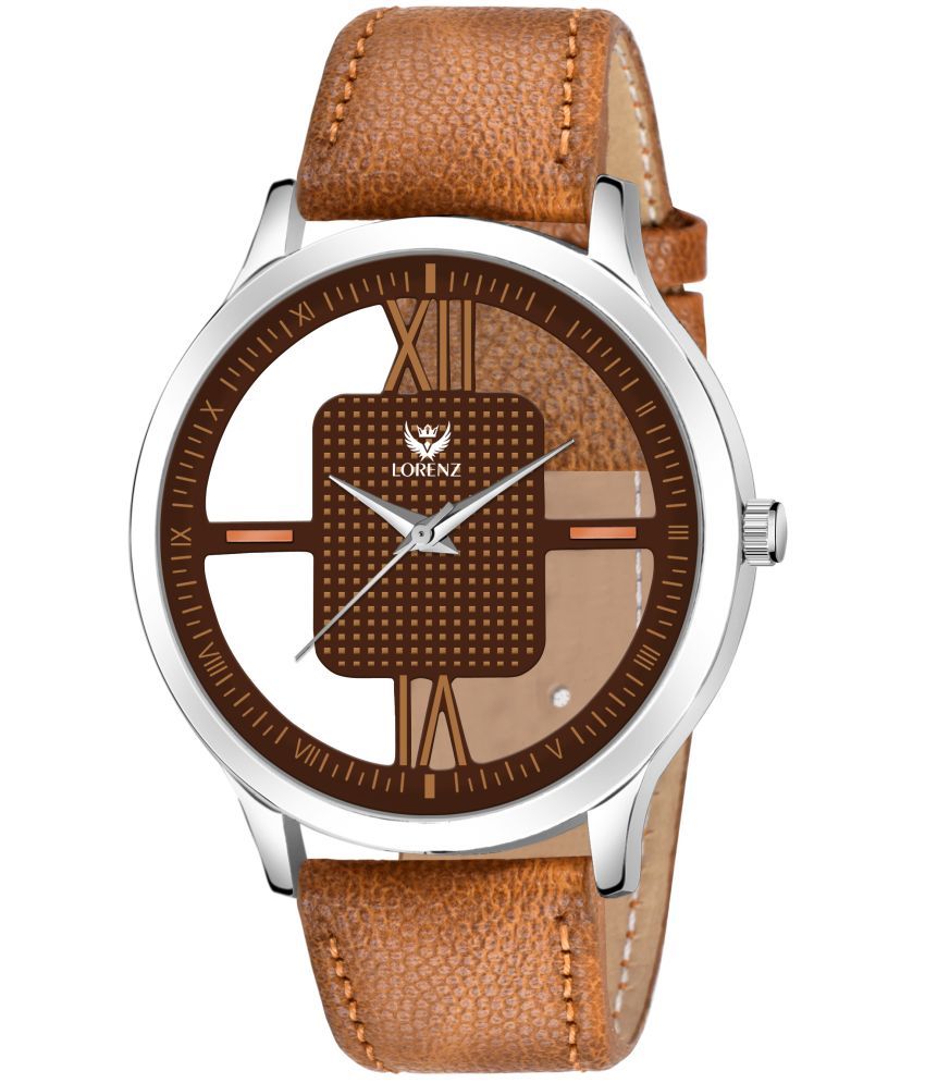     			Lorenz Brown Leather Analog Men's Watch