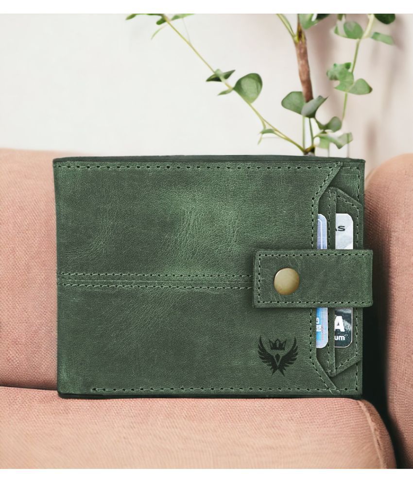     			Lorenz Green 100% Leather Men's RFID Wallet ( Pack of 1 )