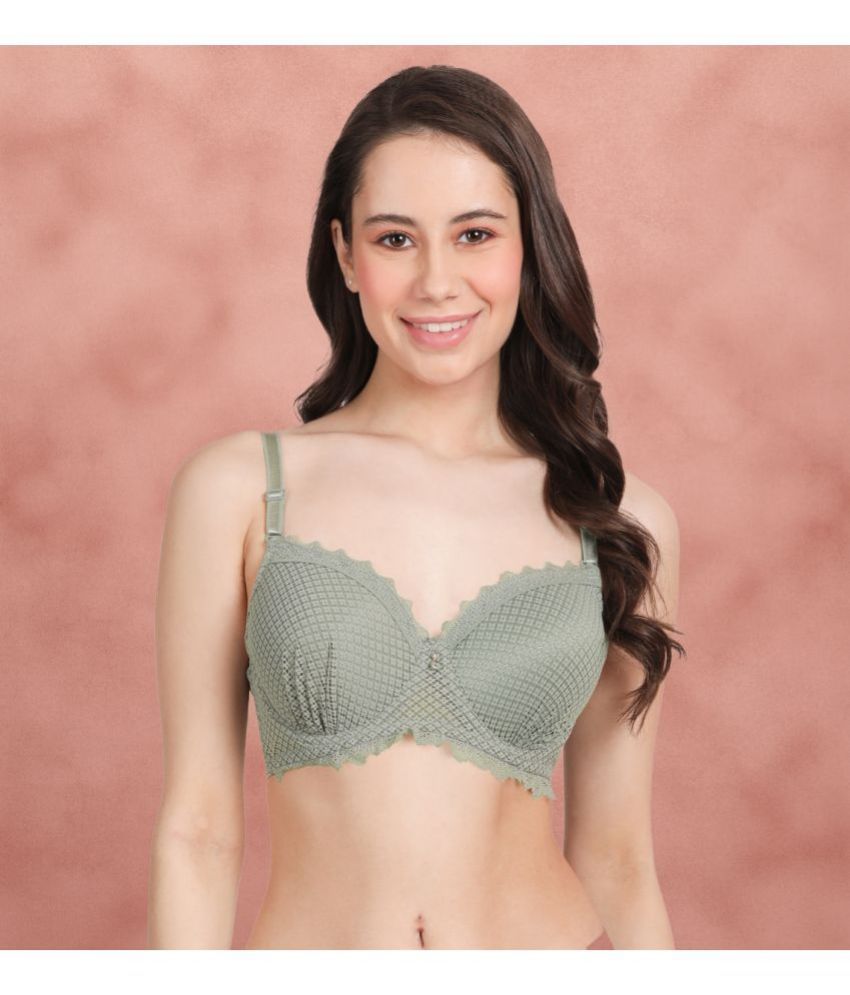     			Susie Cotton Women's Balconette Bra ( Green ) S085-LightOlive