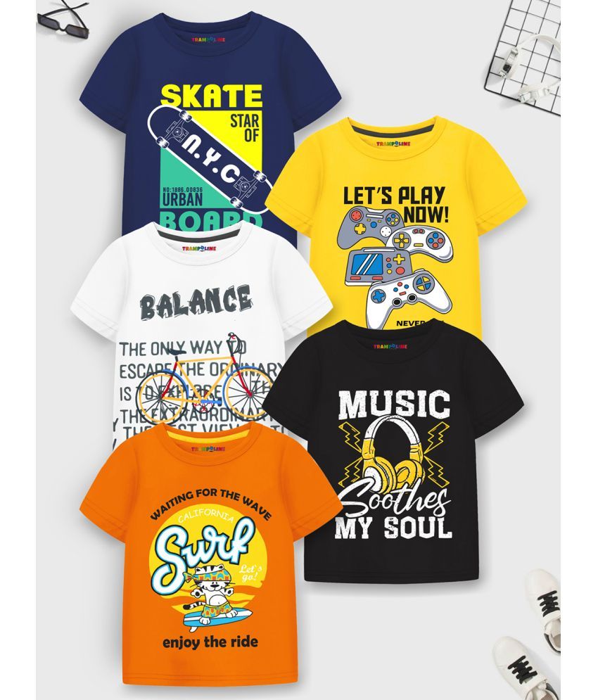     			Trampoline Pack of 5 Boys Cotton Blend T-Shirt ( Multicolor3 )