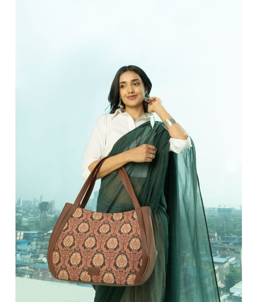     			Zouk Brown Jute Shoulder Bag