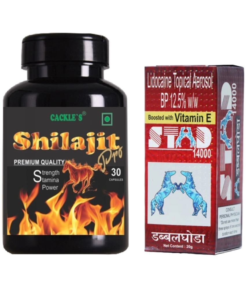     			Ayurvedic Shilajit Pro Capsule 60no.s & Stad 14000 Spray 20g Only Use For Men