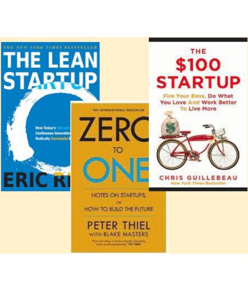     			( Combo of 3 books ) The Lean Startup + Zero To One + 100 dollar startup