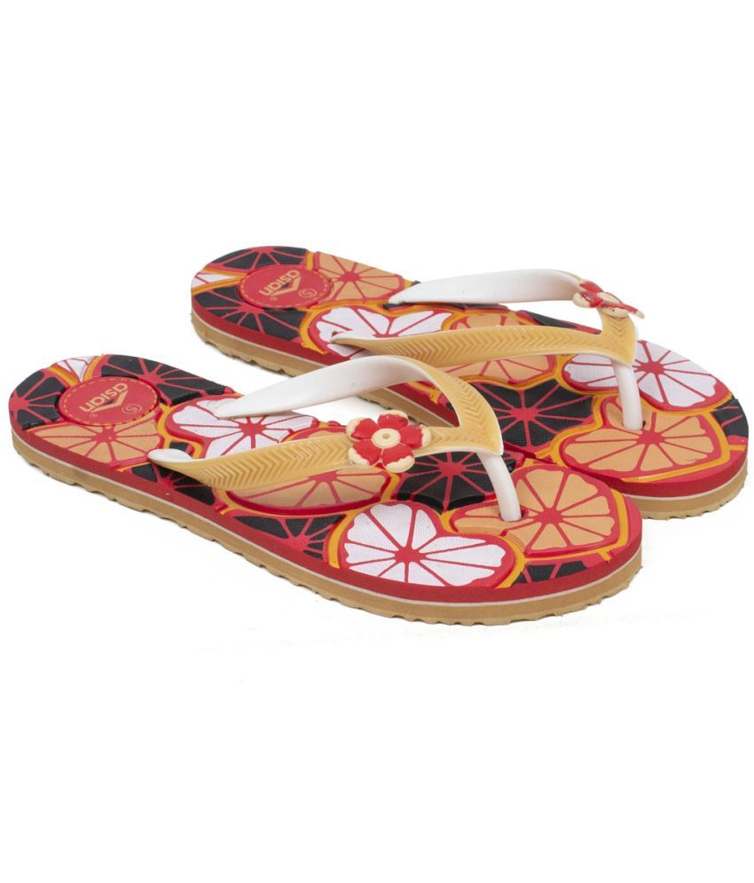     			ASIAN Red Women's Daily Slipper