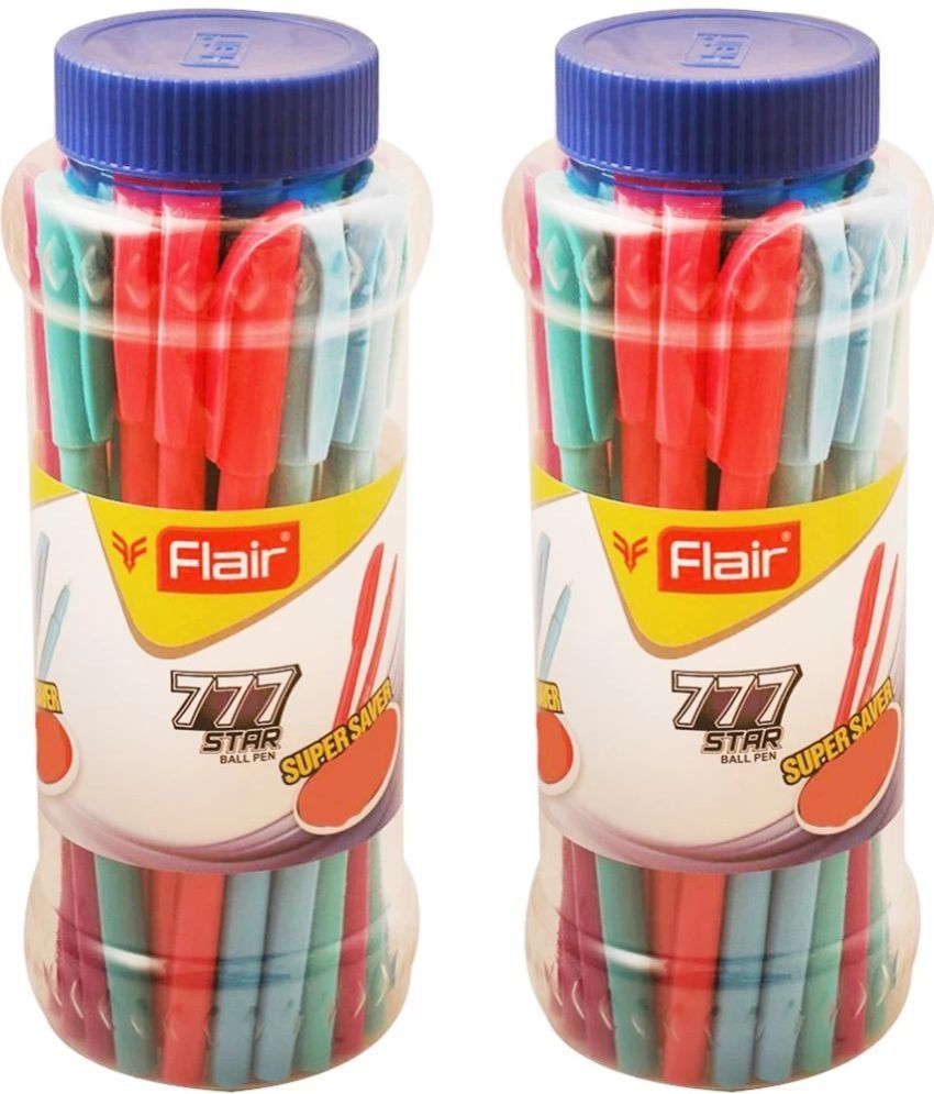     			Flair 777 Ball Pen Blue Jar Of 25 - Pack of 2