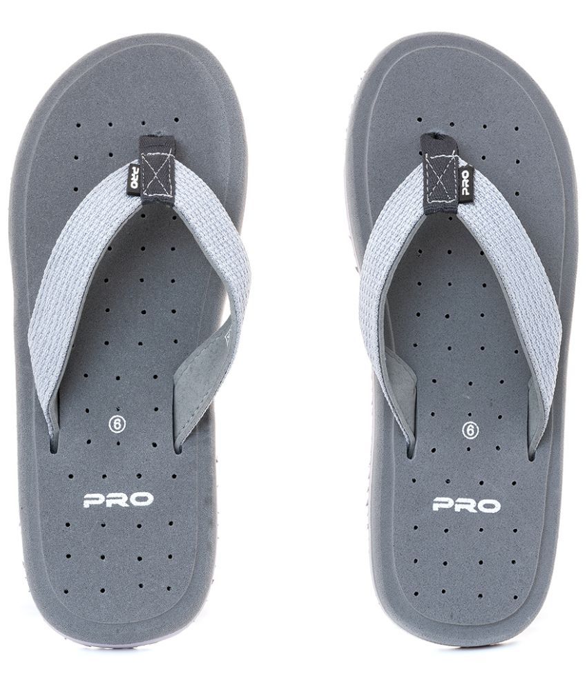     			KHADIM Grey Men's Thong Flip Flop