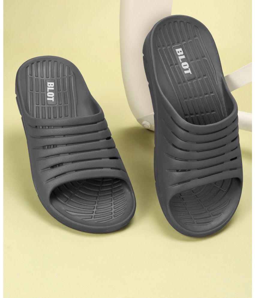     			Paragon Dark Grey Men's Slide Flip Flop