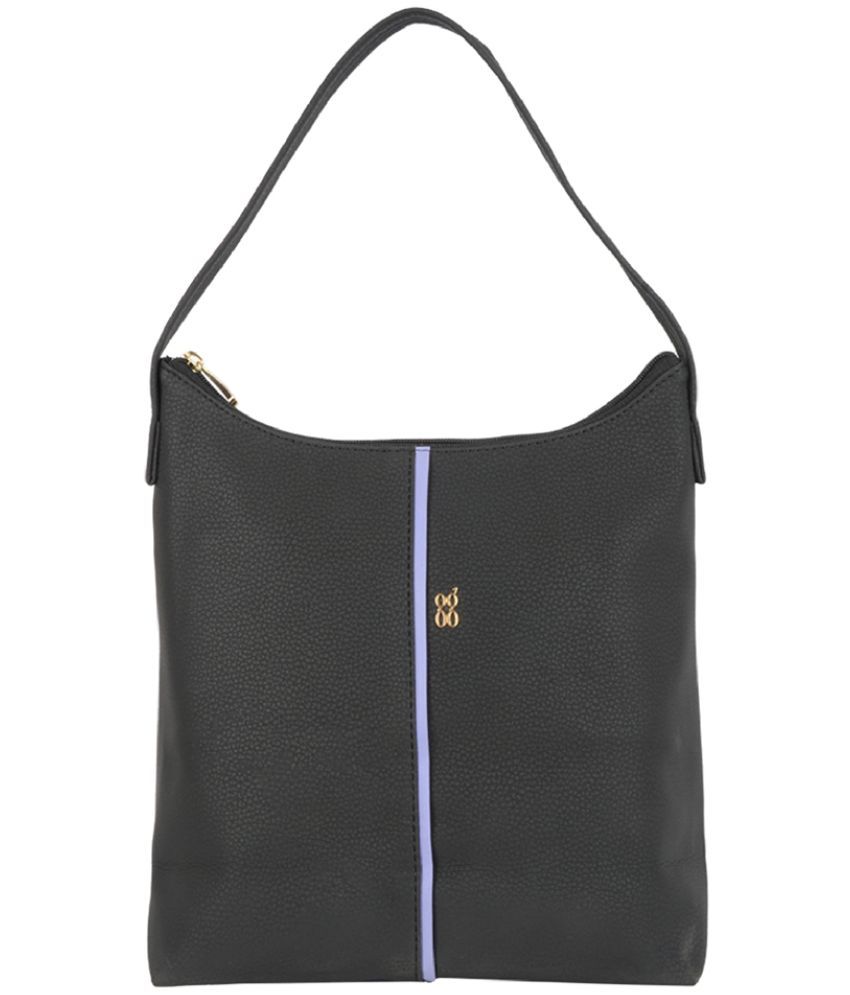     			Baggit Black PU Hobo Bag