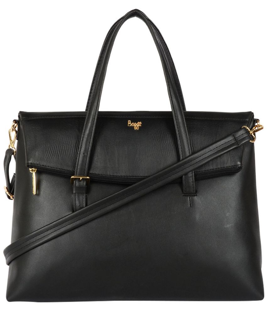     			Baggit Black PU Satchel Bag