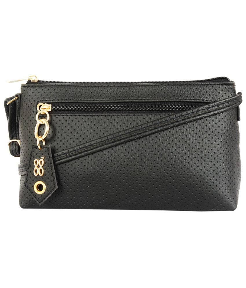     			Baggit Black PU Satchel Bag