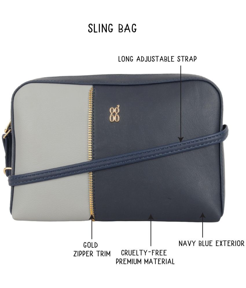     			Baggit Blue PU Handheld