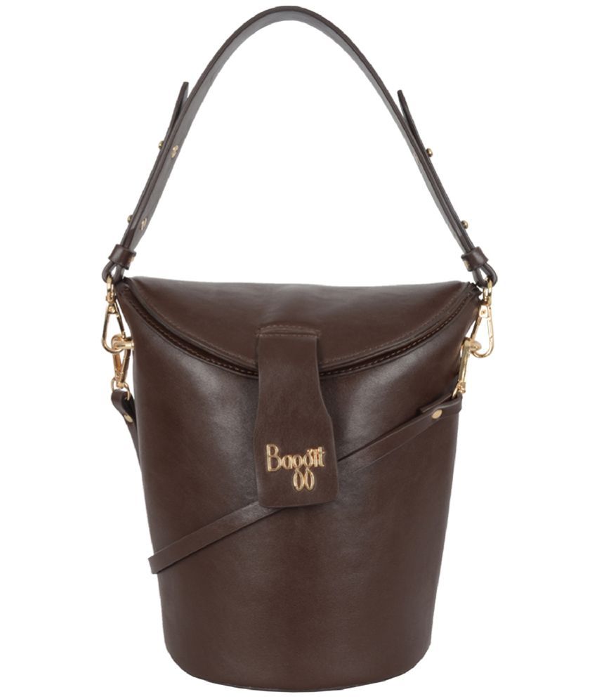     			Baggit Brown PU Sling Bag