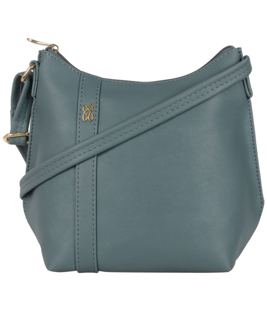     			Baggit Grey Melange PU Hobo Bag