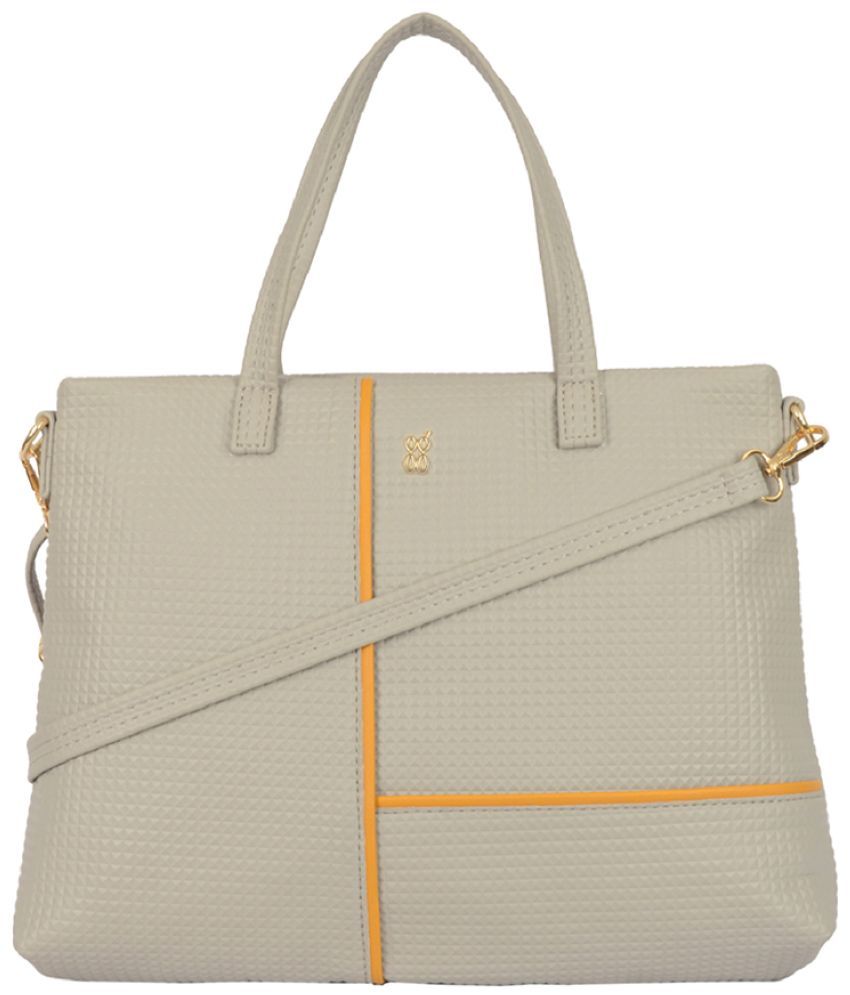     			Baggit Grey Melange PU Tote Bag