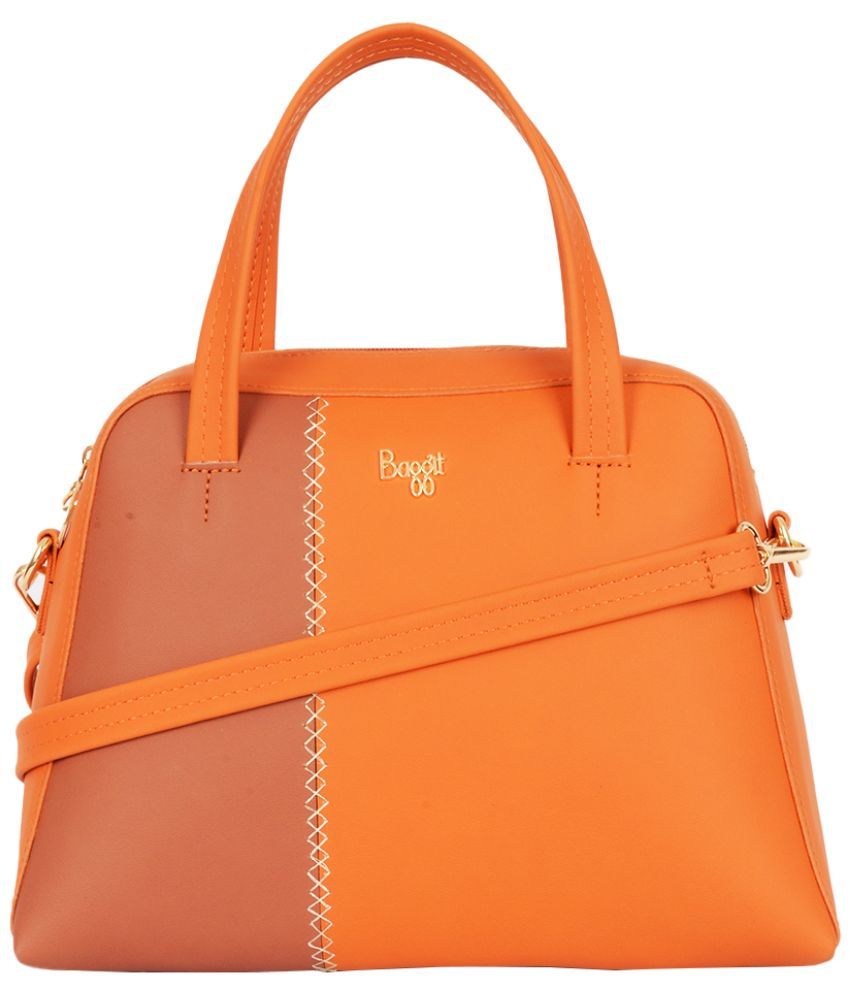     			Baggit Orange PU Handheld