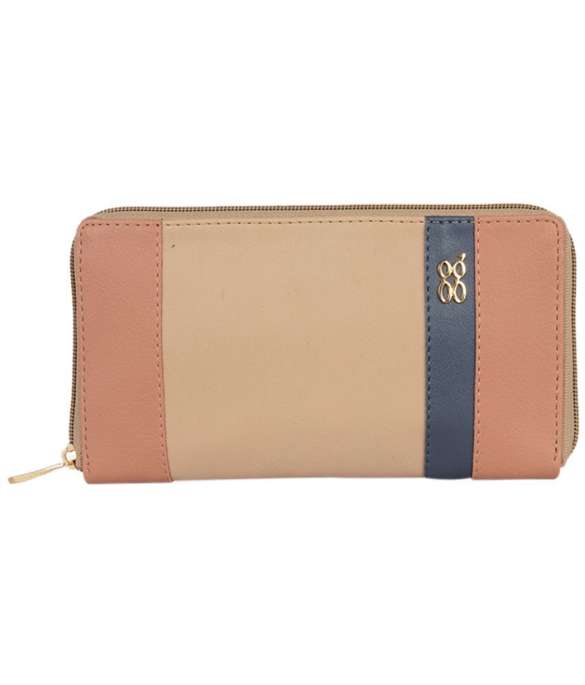     			Baggit PU Beige Women's Zip Around Wallet ( Pack of 1 )