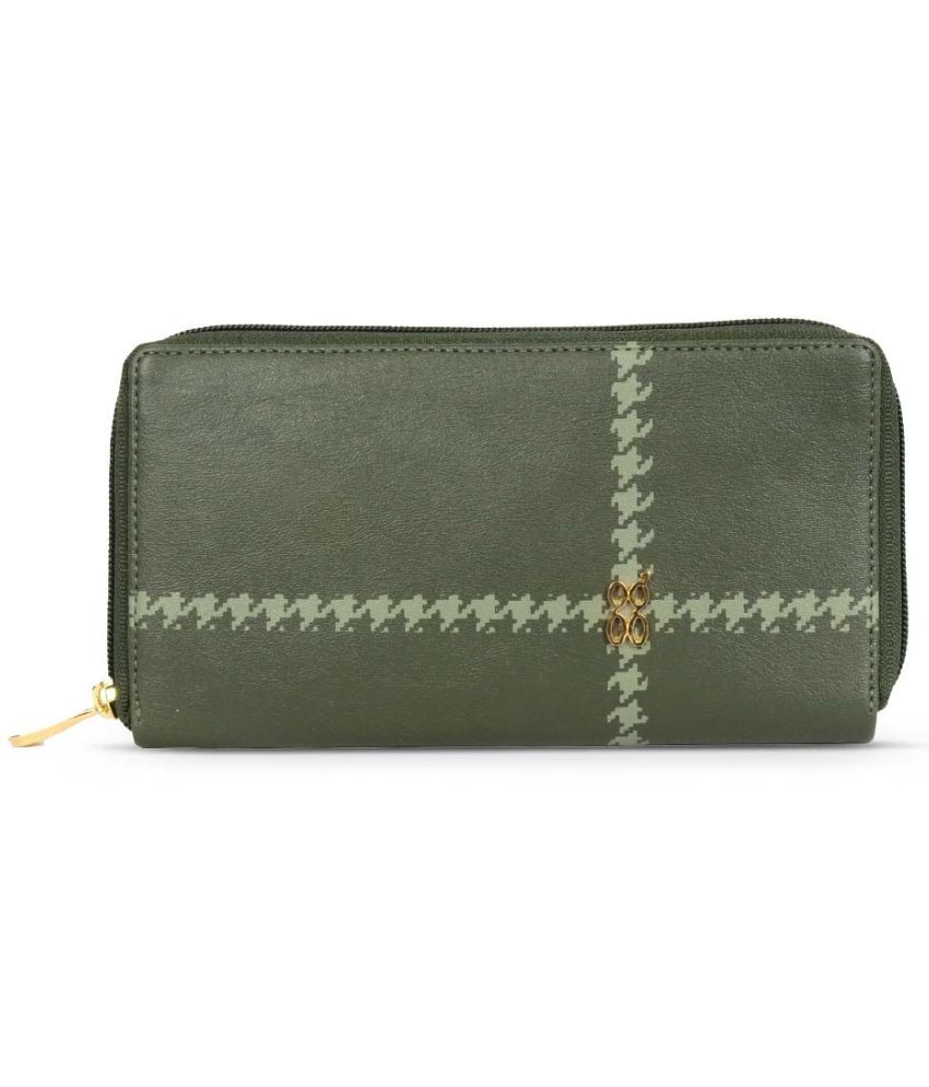     			Baggit PU Green Women's Zip Around Wallet ( Pack of 1 )