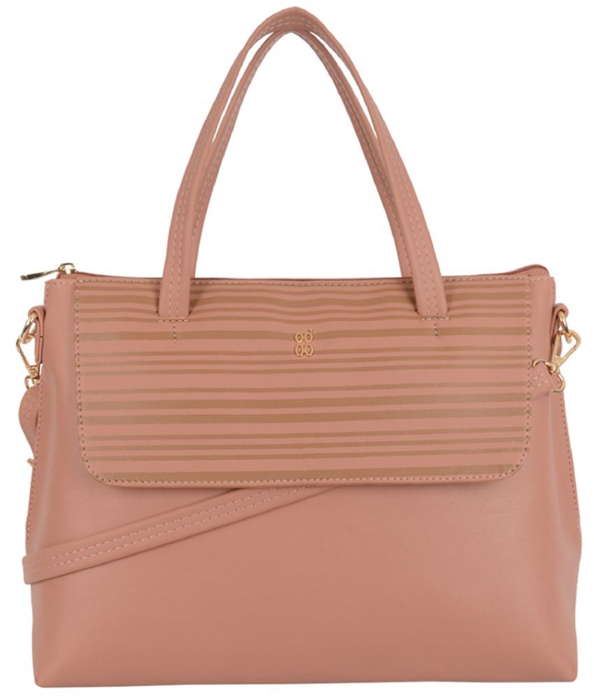     			Baggit Pink PU Tote Bag