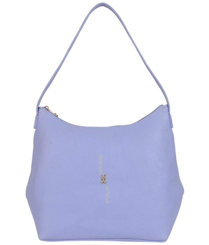     			Baggit Purple PU Hobo Bag