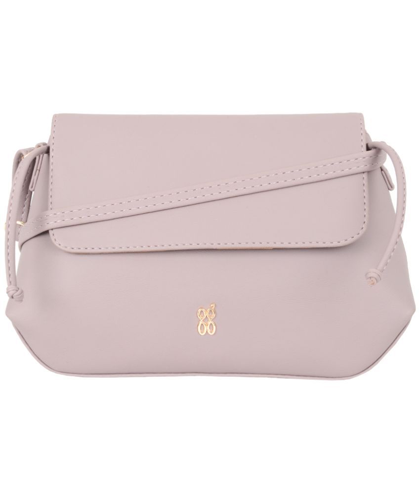     			Baggit Purple PU Satchel Bag