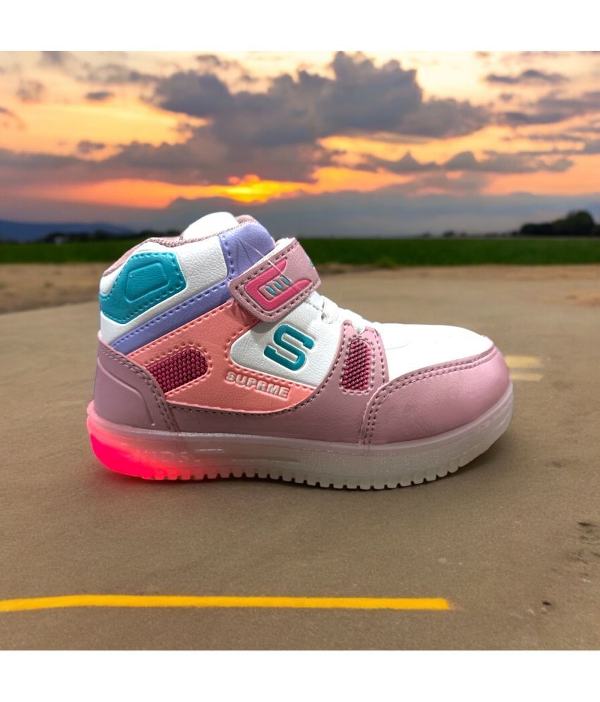     			GLOBIN - Pink Boy's LED Shoes ( 1 Pair )