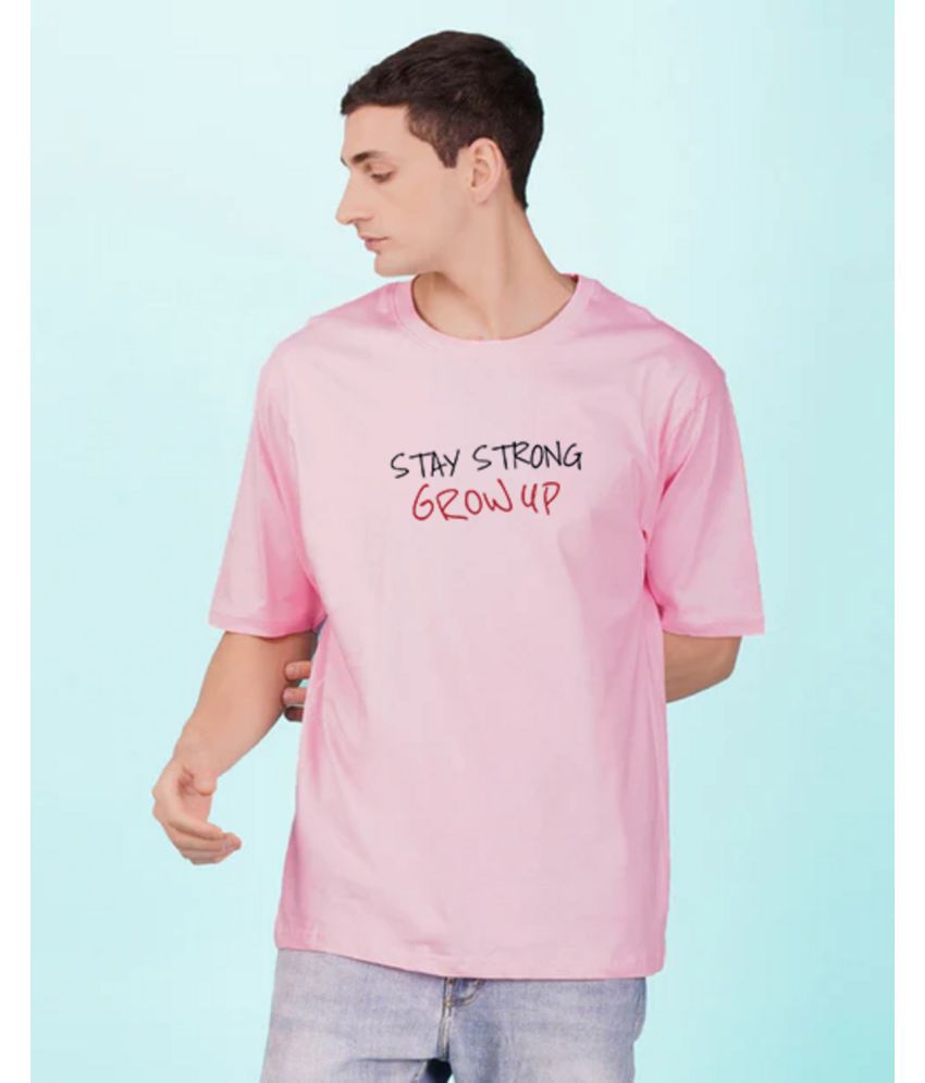     			PPTHEFASHIONHUB Cotton Blend Regular Fit Printed Half Sleeves Men's T-Shirt - Pink ( Pack of 1 )