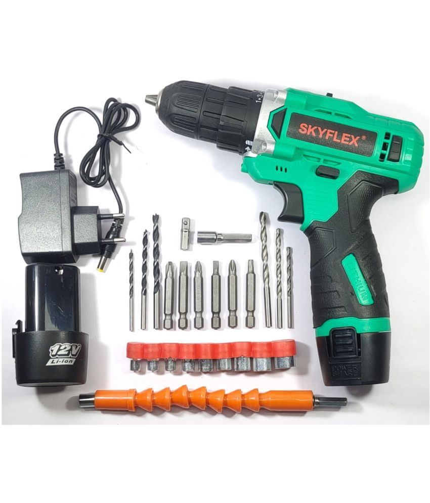     			skyflex - SF12VTACC 500W 10mm Cordless Drill Machine with Bits