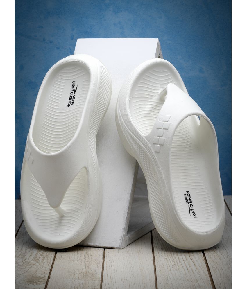     			ASIAN Off White Men's Thong Flip Flop