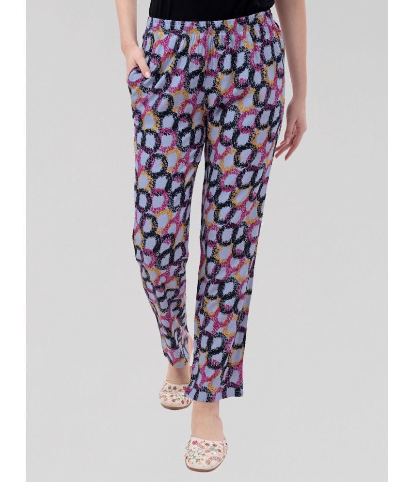    			Anjir Multicolor Rayon Women's Nightwear Pajamas ( Pack of 1 )