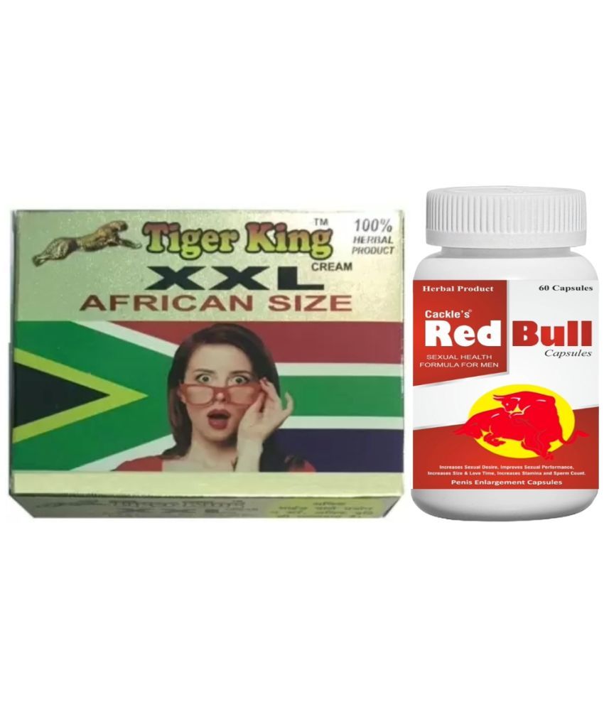     			Ayurvedic Red Bull Capsule 60no.s  & Tiger King XXL Cream 25g Only Use For Men