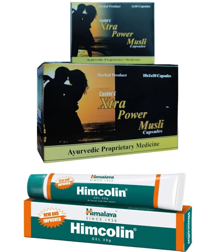     			Ayurvedic Xtra Power Musli Capsule 10x10=100no.s &  Himcolin Gel 30gm Only Use For Men