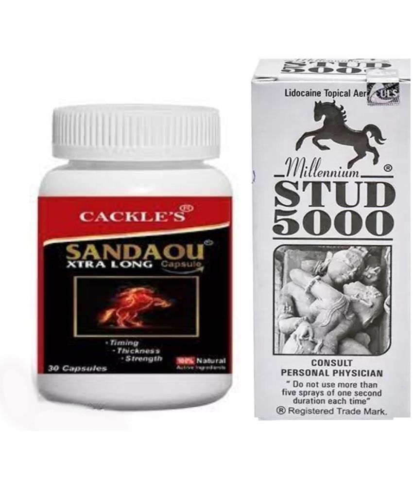     			Ayurveidc Sandaou Xtra Long Capsule 30no.s & Millennium Stud 5000 20g Only Use For Men