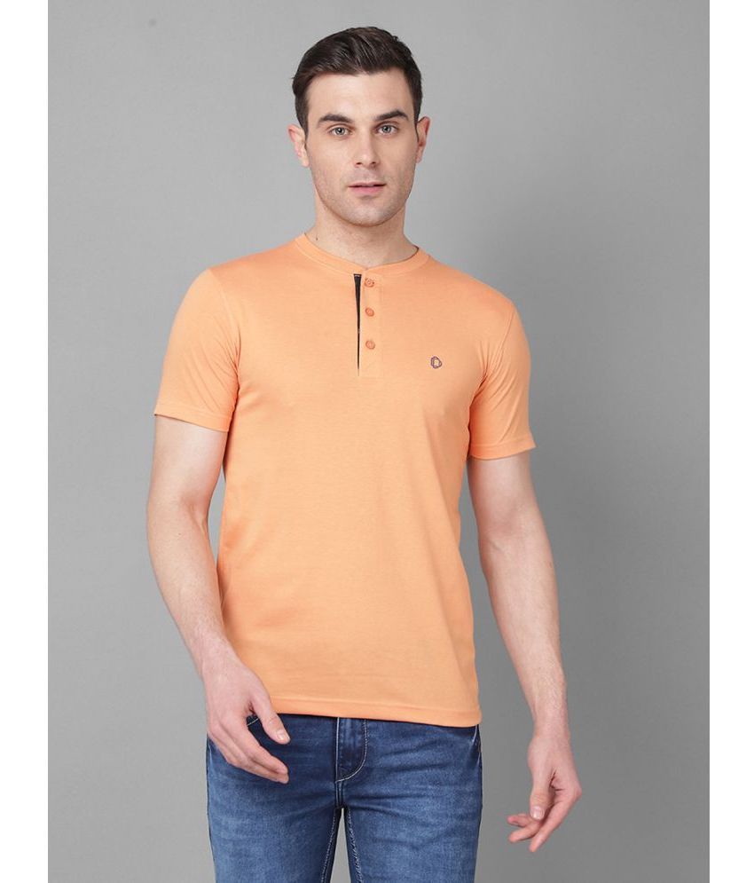     			Dollar Cotton Blend Regular Fit Solid Half Sleeves Men's T-Shirt - Orange ( Pack of 1 )