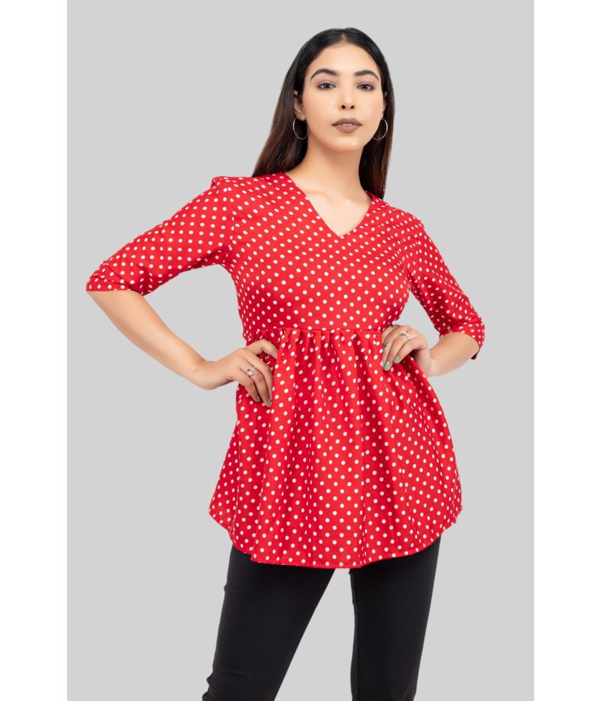     			Nativity Clothing Red Polyester Women's A-Line Top ( Pack of 1 )