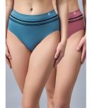 C9 Airwear Pack of 2 Nylon Striped Women's Briefs ( Multicolor )