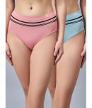 C9 Airwear Pack of 2 Nylon Striped Women's Briefs ( Multicolor )