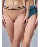 C9 Airwear Pack of 2 Nylon Striped Women's Briefs ( Multicolor )