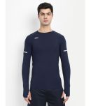 Dida Sportswear Navy Blue Polyester Regular Fit Men's Compression T-Shirt ( Pack of 1 )