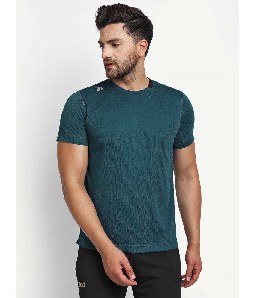     			Dida Sportswear Sea Green Polyester Regular Fit Men's Sports T-Shirt ( Pack of 1 )