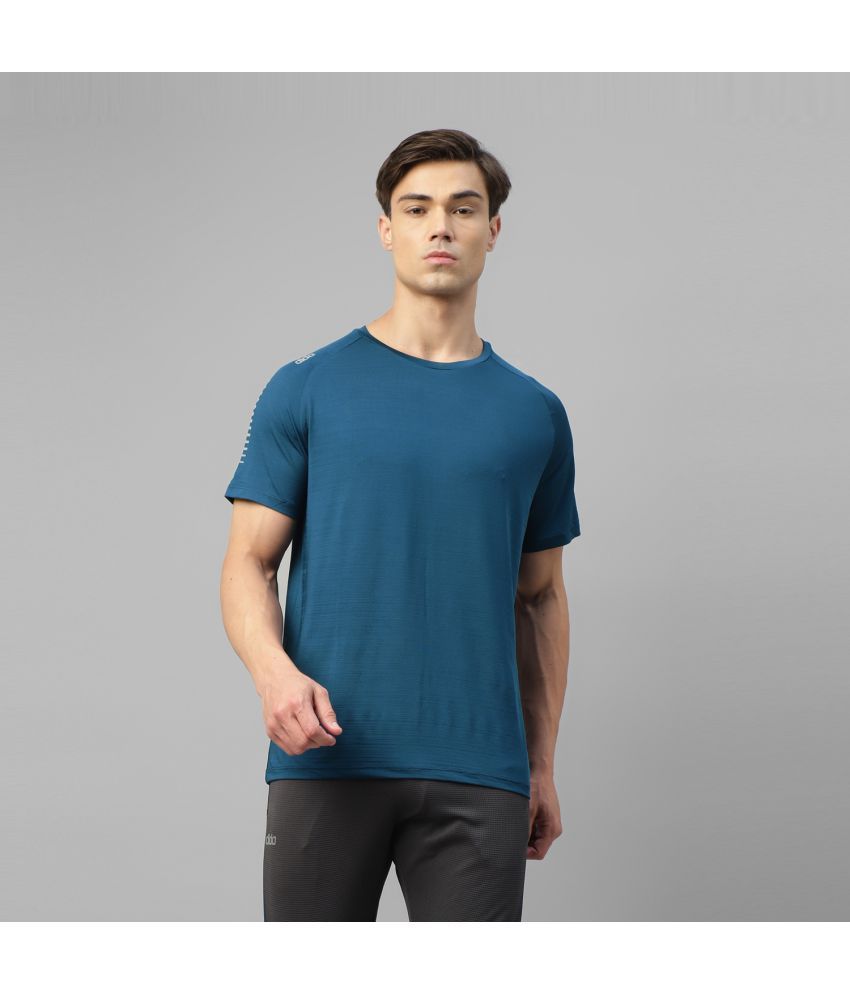     			Dida Sportswear Teal Blue Polyester Regular Fit Men's Sports T-Shirt ( Pack of 1 )