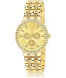 Viser Gold Metal Analog Womens Watch