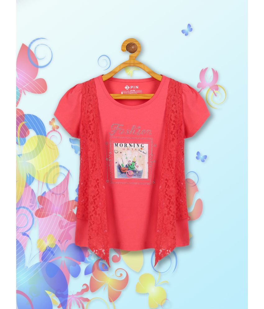     			3PIN Coral 100% Cotton Girls Top ( Pack of 1 )