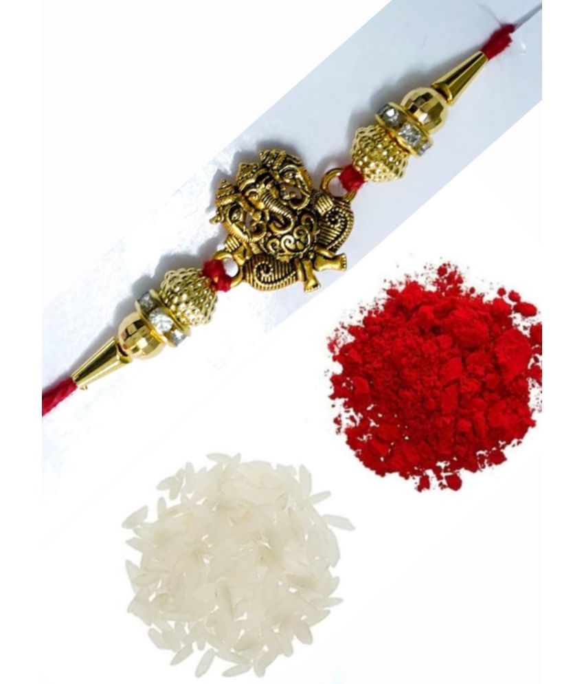     			Bhavya Sales Rakhi Set Gold Pack of 1