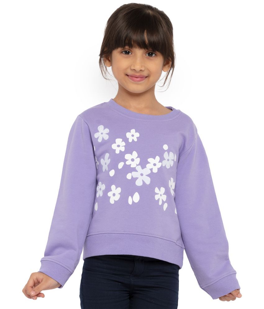     			Under Fourteen Only Girls Cotton Sweatshirt ( Purple )