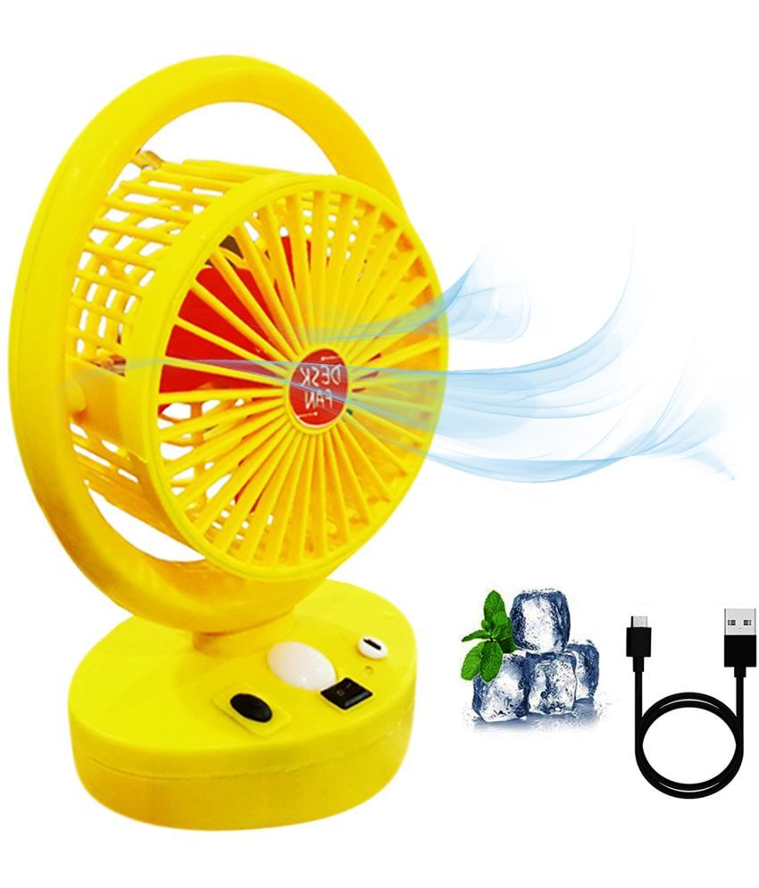     			Mini Cooling Fan with USB Charging 2 Speed Modes With Led Light.