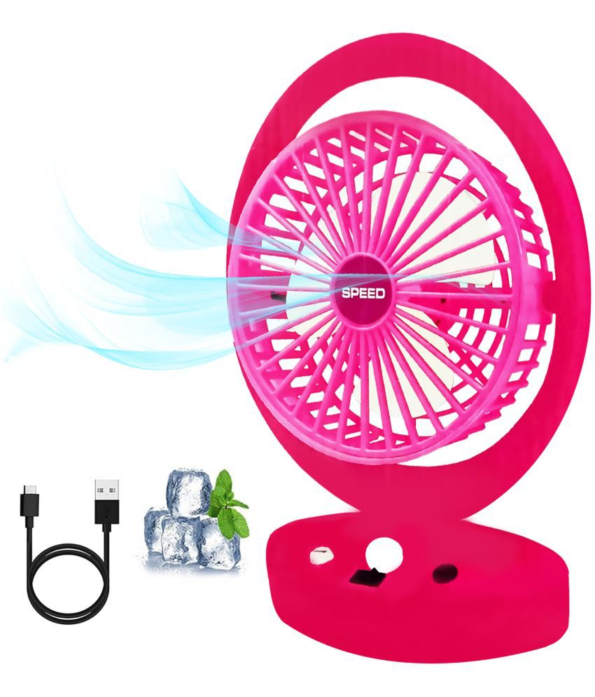     			Portable Mini Cooling Fan has 2 Speed Modes With Led Light.