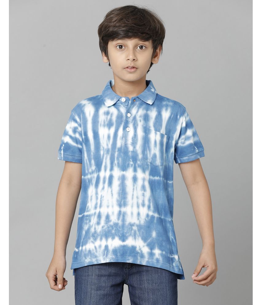     			Under Fourteen Only Blue Cotton Blend Boy's Polo T-Shirt ( Pack of 1 )