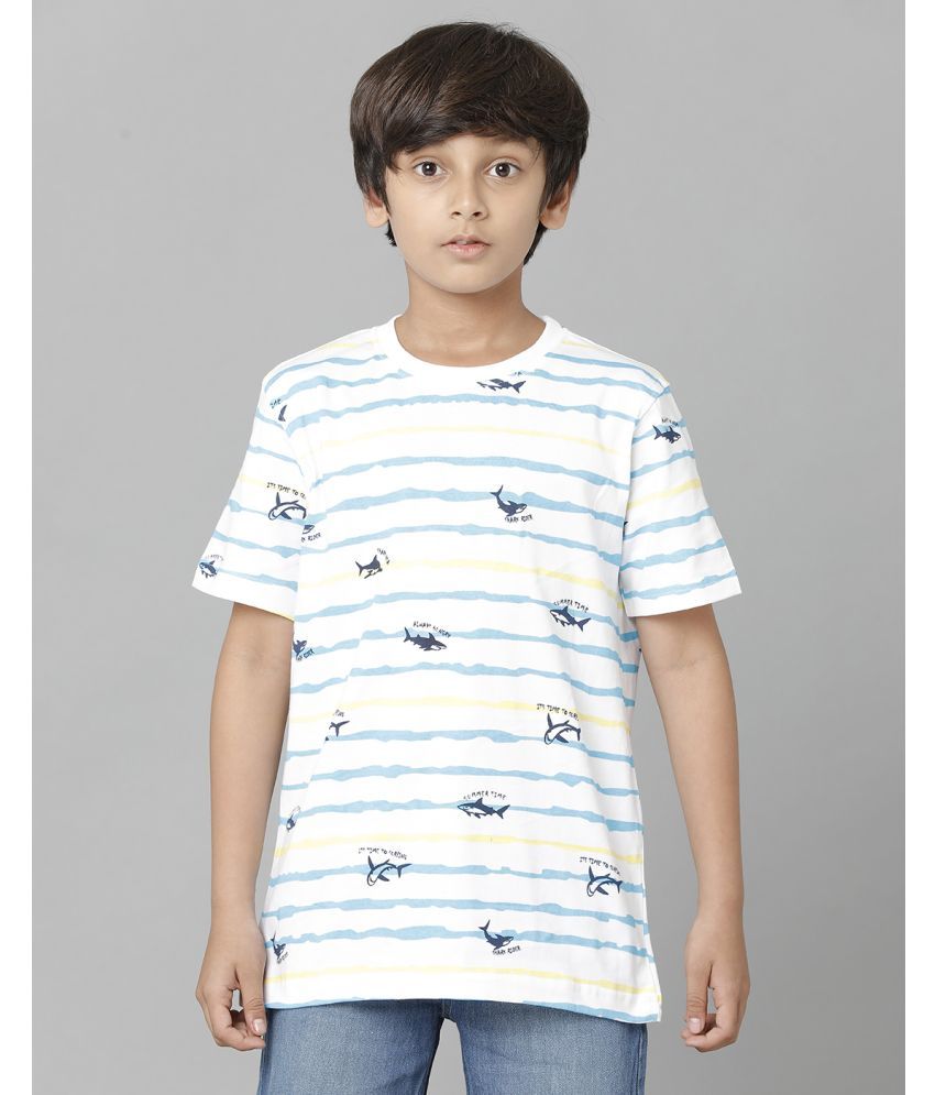     			Under Fourteen Only Blue Cotton Blend Boy's T-Shirt ( Pack of 1 )